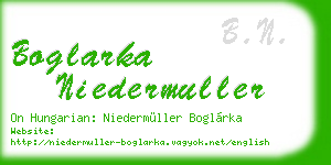 boglarka niedermuller business card