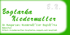 boglarka niedermuller business card